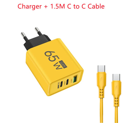 Total 65W Fast Charging USB C Charger Type C Mobile Phone Adapter