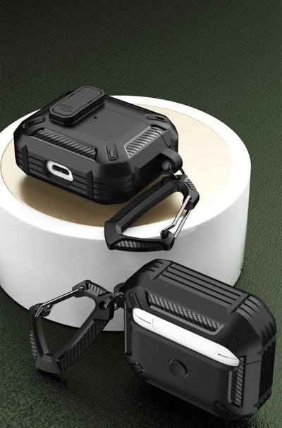 Switch Cover for Airpods Pro 2 1 Case TPU PC Protective Cover for AirPods 3 2 1 Case Earphones Accessories Carbon Fiber Pattern