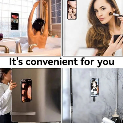 Suction Cup Type Silicone Magnetic Lazy Phone Stand Magnetic Phone Holder  Phone Holder Car