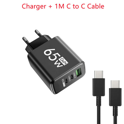Total 65W Fast Charging USB C Charger Type C Mobile Phone Adapter