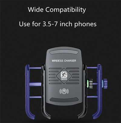 Aluminum Motorcycle Phone Holder Mount Moto Bicycle Handlebar Bracket 360 Rotating Cell Phone Stand for Motorcycle Bike Scooter