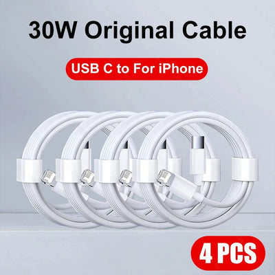 5Pcs 30W PD Fast Charging Cable For Apple iPhone 13 12 11 14 Pro Max Mini USB C Cable For X XR XS MAX 7 8 14 Plus 6 Accessories