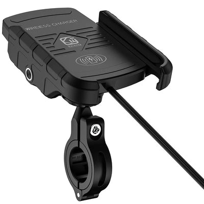 Aluminum Motorcycle Phone Holder Mount Moto Bicycle Handlebar Bracket 360 Rotating Cell Phone Stand for Motorcycle Bike Scooter