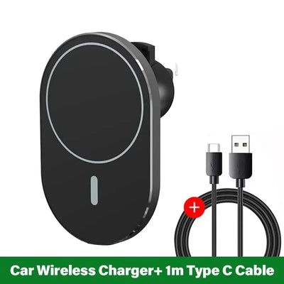 Magnetic Car Wireless Charger Macsafe for iPhone 12 13 14 15 Pro Max Air Vent Car Phone Holder Stand Fast Car Charging Station