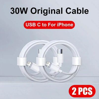 5Pcs 30W PD Fast Charging Cable For Apple iPhone 13 12 11 14 Pro Max Mini USB C Cable For X XR XS MAX 7 8 14 Plus 6 Accessories