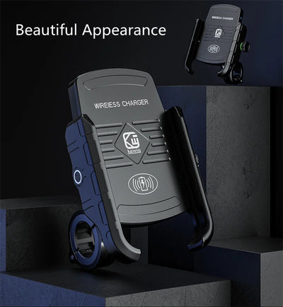 Aluminum Motorcycle Phone Holder Mount Moto Bicycle Handlebar Bracket 360 Rotating Cell Phone Stand for Motorcycle Bike Scooter